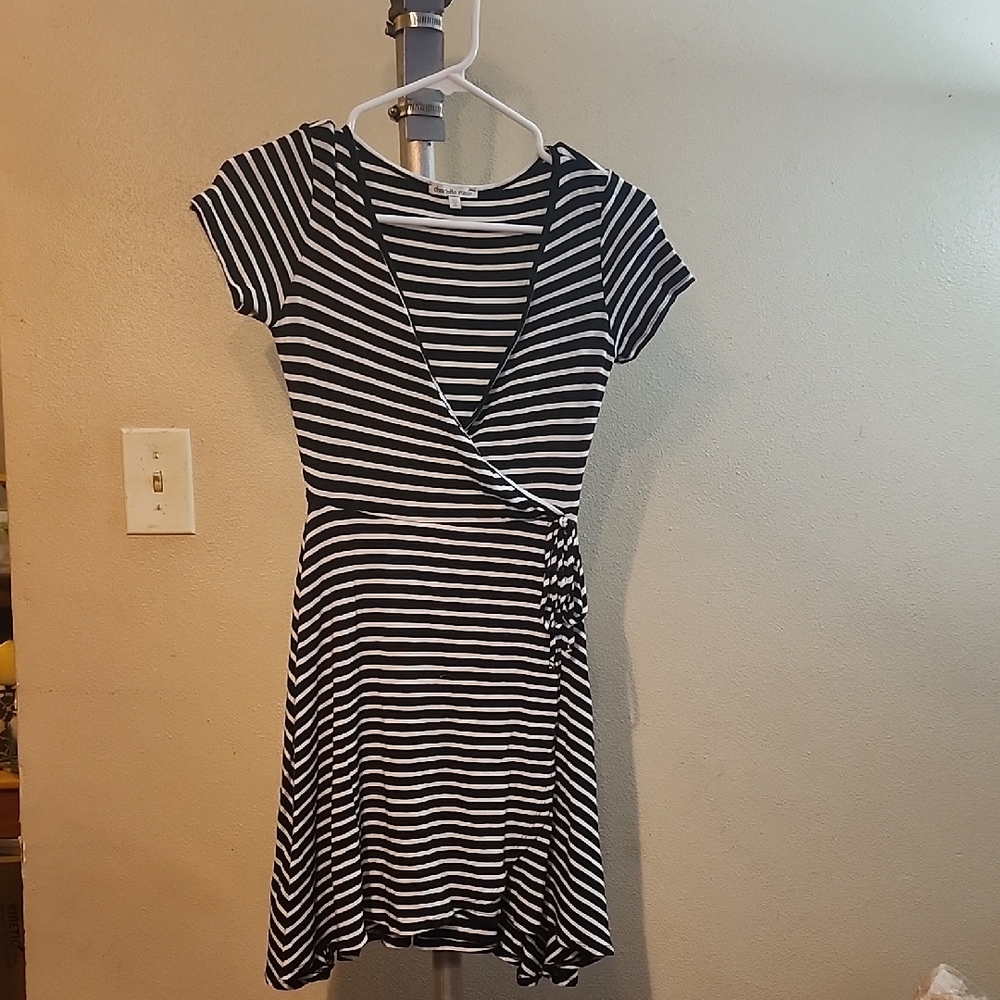 Black and White Striped Dress